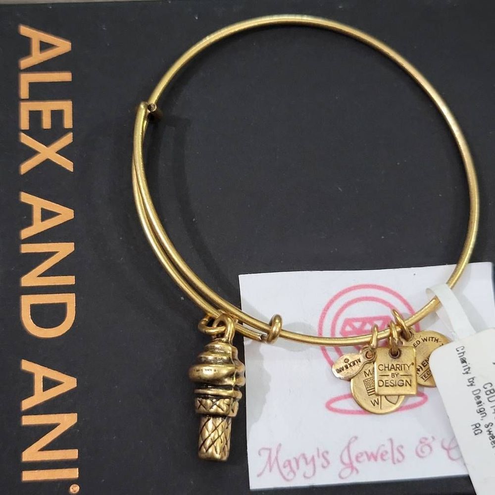 Alex and Ani ice cream cone charm bracelet